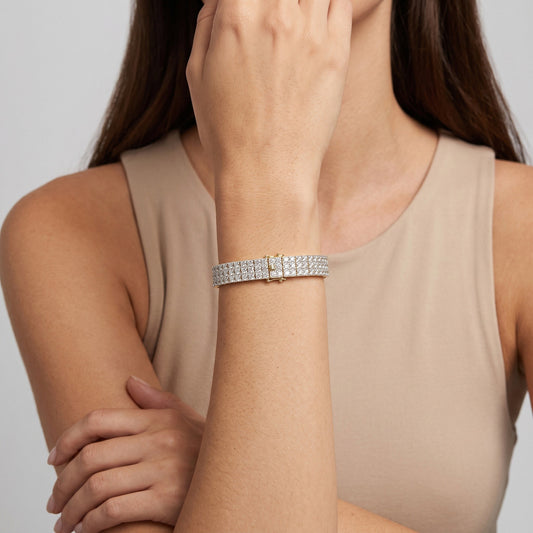 Princess LG Diamond Bracelet on model