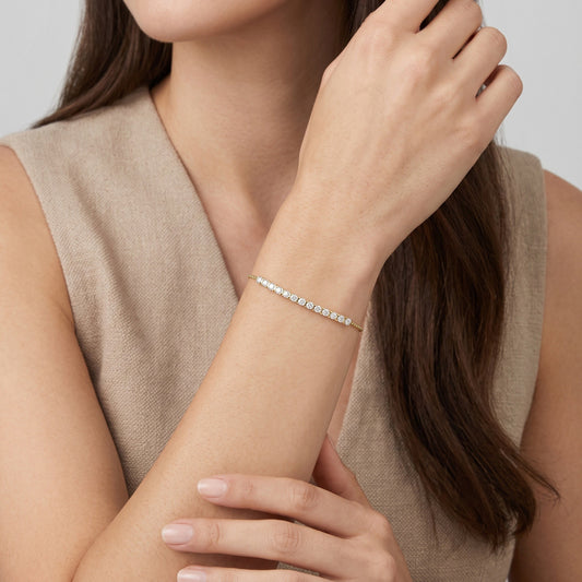 Round LG Diamond Bracelet on model