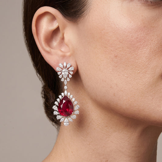 Pear LG Diamond Earrings