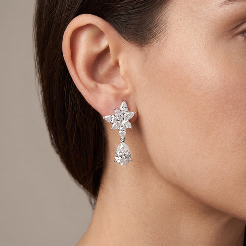 Pear LG Diamond Earrings