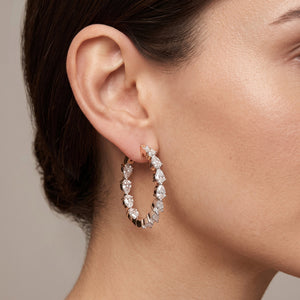 Boucles d'oreilles en diamant poire LG