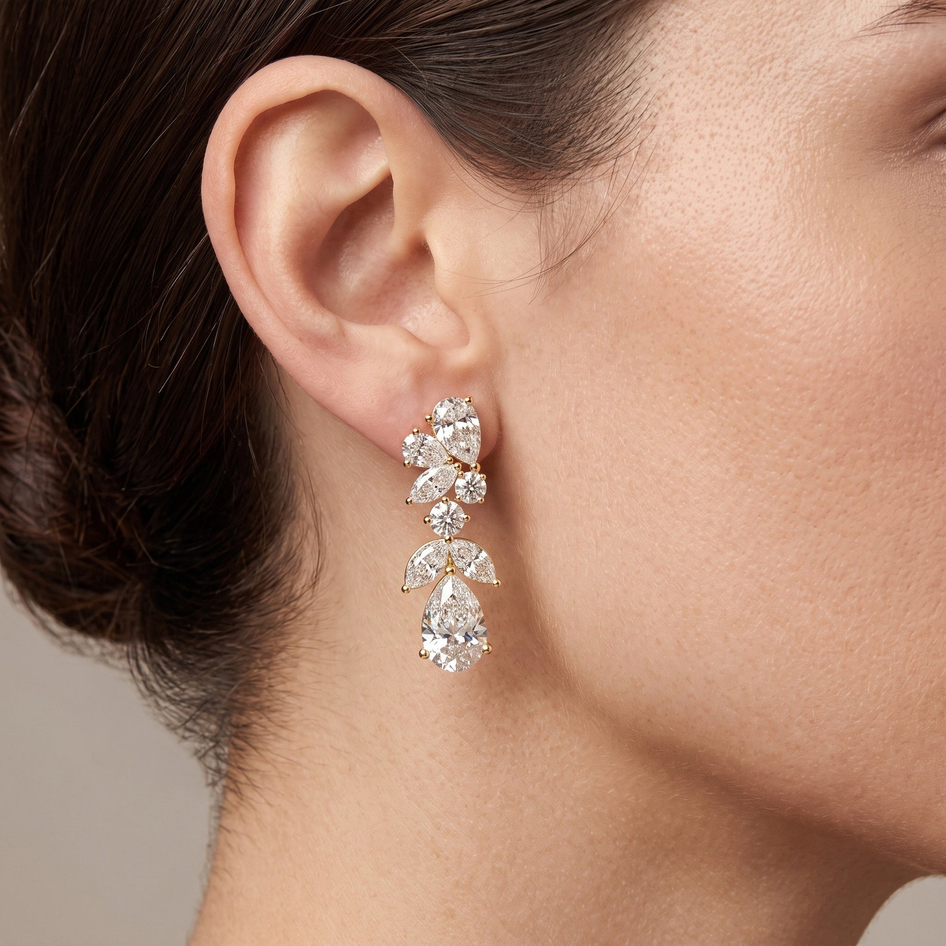 Pear LG Diamond Earrings