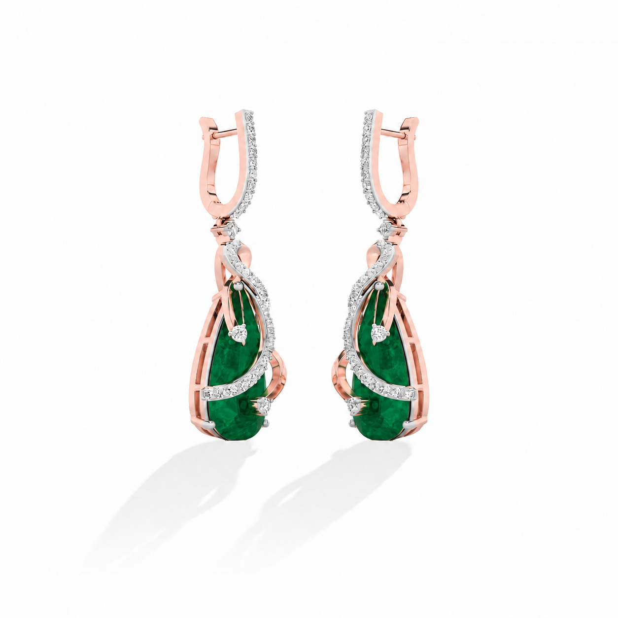 Round LG Diamond Earrings