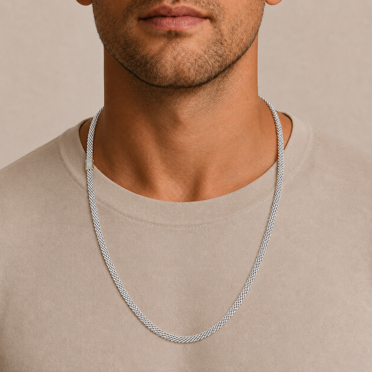 Round LG Diamond Necklace