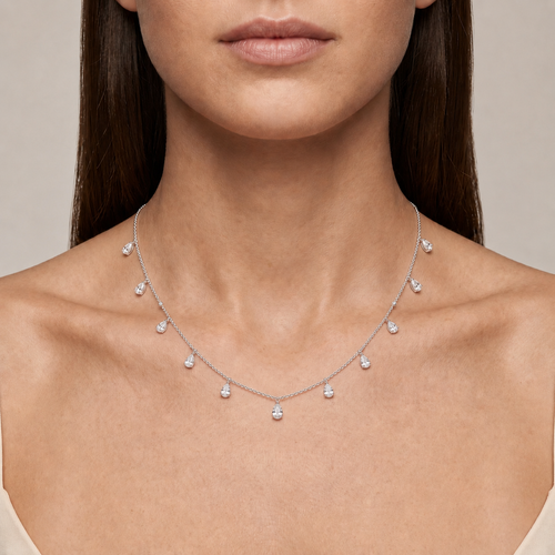 Pear LG Diamond Necklace
