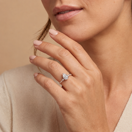 Pear LG Diamond Ring