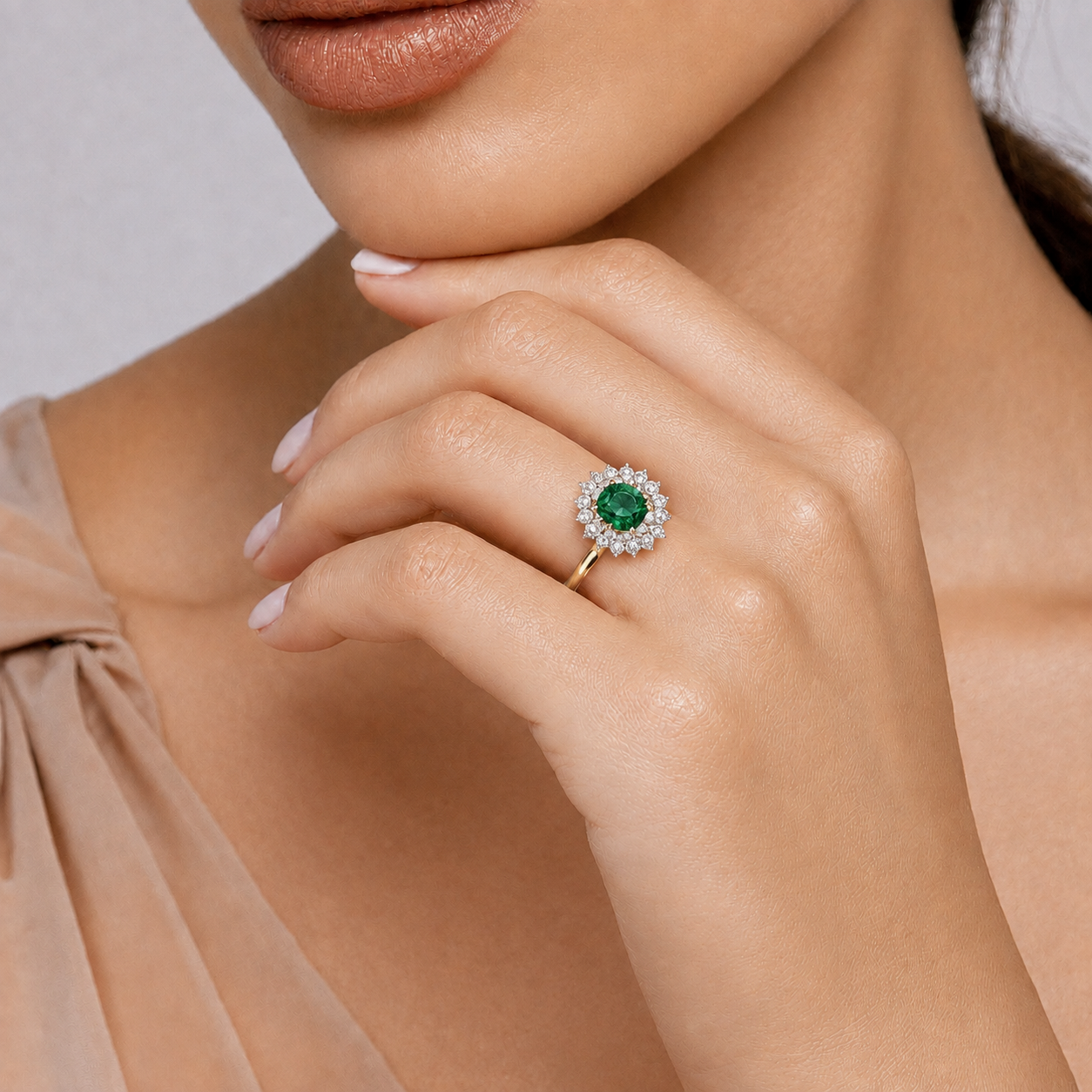 Bague en diamant taille ronde LG