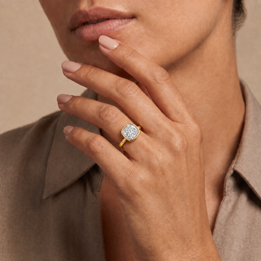 Elongated Cushion LG Diamond Ring