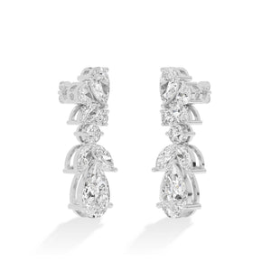 18K Lab-Grown Diamond Earrings – ER61356 - White Gold