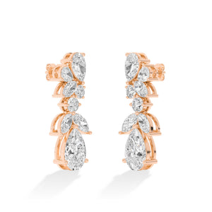 18K Lab-Grown Diamond Earrings – ER61356 - Rose Gold