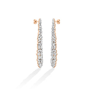 Rond LG diamanten oorbellen in Roségoud - BH Diamond Center Antwerpen