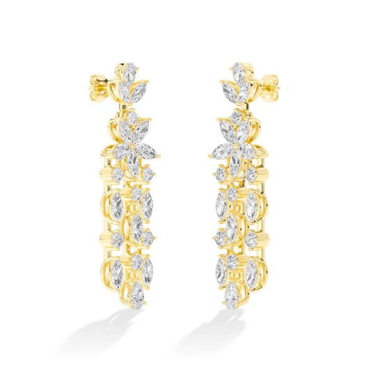 18K Lab-Grown Diamond Earrings – ER68704 - Yellow Gold