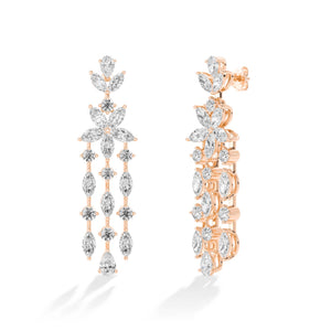 18K Lab-Grown Diamond Earrings – ER68704 - Rose Gold