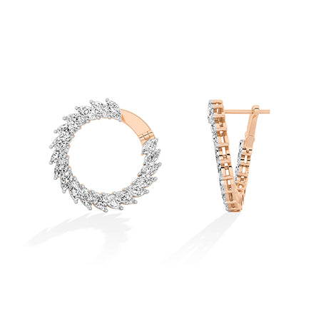 Boucles d’oreilles en diamant LG marquise en or jaune - BH Diamond Center Anvers