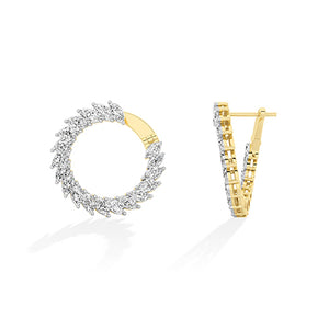 Boucles d’oreilles en diamant LG marquise en or rose - BH Diamond Center Anvers
