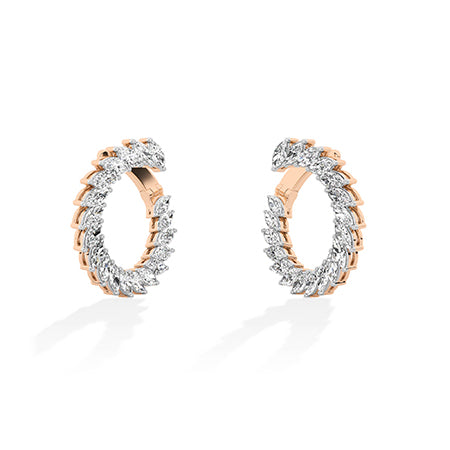 Boucles d’oreilles en diamant LG marquise en or jaune - BH Diamond Center Anvers
