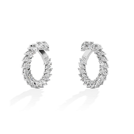 Boucles d’oreilles en diamant LG marquise en or jaune - BH Diamond Center Anvers