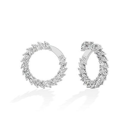 Boucles d’oreilles en diamant LG marquise en or jaune - BH Diamond Center Anvers