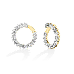 Boucles d’oreilles en diamant LG marquise en or blanc - BH Diamond Center Anvers
