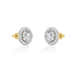 Round Lab-Grown Diamond Earrings 18K Gold - Yellow Gold Other