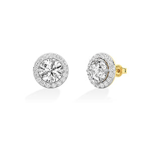 Round Lab-Grown Diamond Earrings 18K Gold - Yellow Gold Other