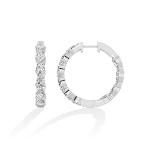 Boucles d’oreilles en diamant LG poire en or blanc - BH Diamond Center Anvers