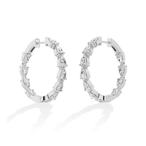 Boucles d’oreilles en diamant LG poire en or rose - BH Diamond Center Anvers
