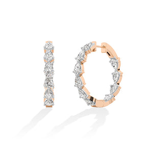 Boucles d’oreilles en diamant LG poire en or jaune - BH Diamond Center Anvers