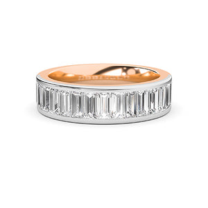 Bague en diamant LG baguette en or blanc - BH Diamond Center Anvers