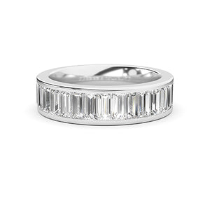 Bague en diamant LG baguette en or blanc - BH Diamond Center Anvers