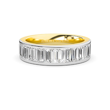 Bague en diamant LG baguette en or blanc - BH Diamond Center Anvers
