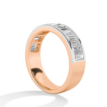 Bague en diamant LG baguette en or blanc - BH Diamond Center Anvers