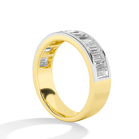Bague en diamant LG baguette en or blanc - BH Diamond Center Anvers