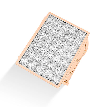 Bague en diamant LG ronde en or rose - BH Diamond Center Anvers