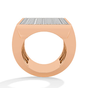 Bague en diamant LG ronde en or rose - BH Diamond Center Anvers