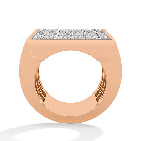 Bague en diamant LG ronde en or rose - BH Diamond Center Anvers