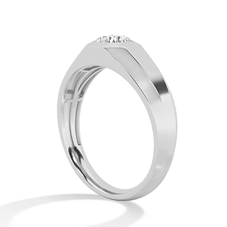 Round LG Diamond Ring in Yellow Gold - BH Diamond Center Antwerp