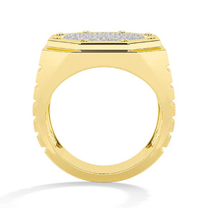Baguette LG Diamond Ring in Yellow Gold - BH Diamond Center Antwerp