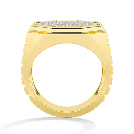 Baguette LG Diamond Ring in Yellow Gold - BH Diamond Center Antwerp