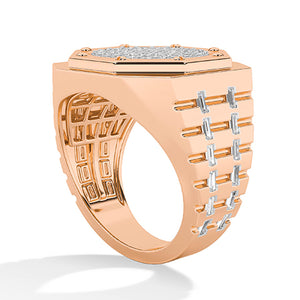 Baguette LG Diamond Ring in Yellow Gold - BH Diamond Center Antwerp