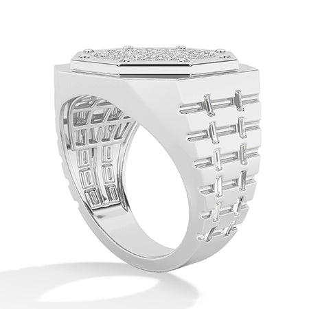 Baguette LG Diamond Ring in Yellow Gold - BH Diamond Center Antwerp