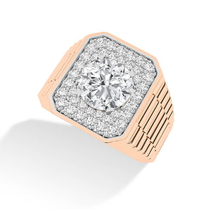 Round LG Diamond Ring in White Gold - BH Diamond Center Antwerp