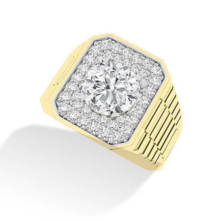 Round LG Diamond Ring in White Gold - BH Diamond Center Antwerp