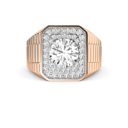 Round LG Diamond Ring in White Gold - BH Diamond Center Antwerp