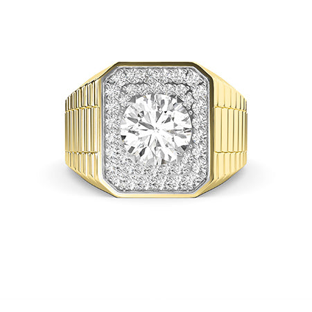 Round LG Diamond Ring in White Gold - BH Diamond Center Antwerp