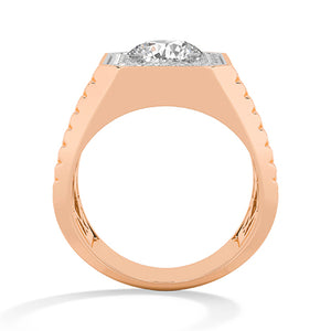Round LG Diamond Ring in Yellow Gold - BH Diamond Center Antwerp