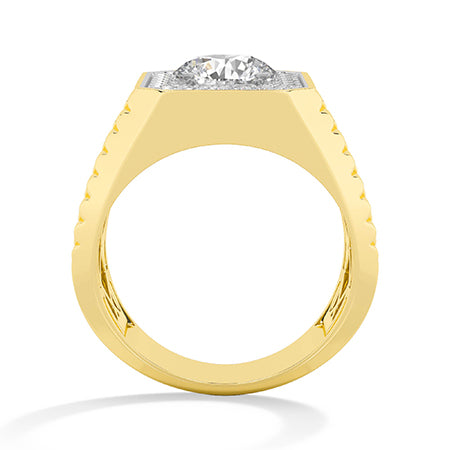 Round LG Diamond Ring in White Gold - BH Diamond Center Antwerp