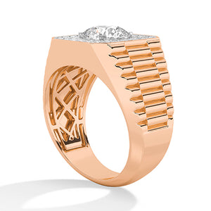 Round LG Diamond Ring in White Gold - BH Diamond Center Antwerp