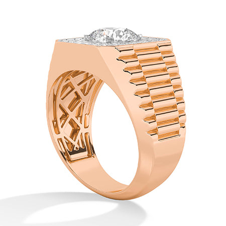 Round LG Diamond Ring in White Gold - BH Diamond Center Antwerp