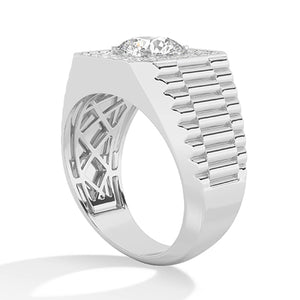 Round LG Diamond Ring in White Gold - BH Diamond Center Antwerp